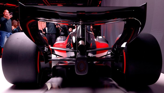 Formula One F1 - Audi F1 Team Presentation - Audi Experience Center, Munich, Germany - November 12, 2025 General view of the Audi R26 car during the presentation REUTERS/Michaela Stache
