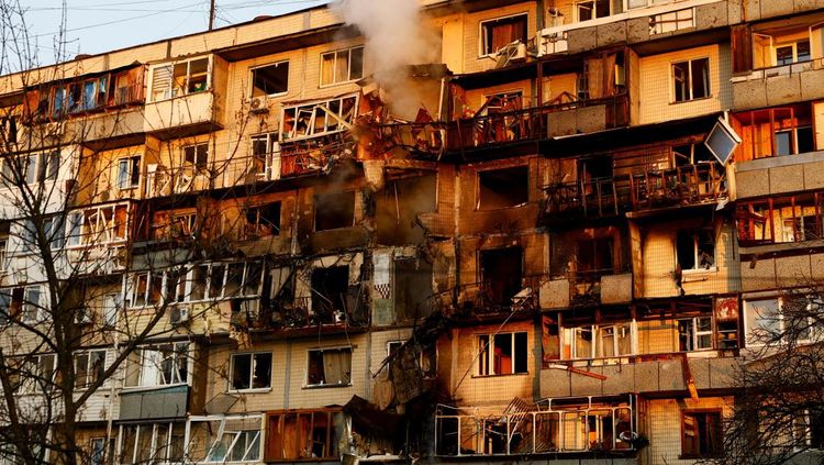 Drone dan Rudal Rusia Hantam Kyiv, Lukai 11 Warga dan Rusak Puluhan Bangunan