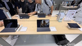 Deretan produk tablet terbaru dari Honor yang diluncurkan bulan September lalu. Foto: Virgina Maulita Putri/detikINET