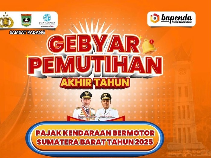 Pemprov Sumbar adakan Gebyar Pemutihan Akhir Tahun 2025.