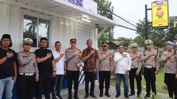 Polres Tangerang Selatan meresmikan Pos Lantas di Kelapa Dua, Rabu (12/11/2025).
