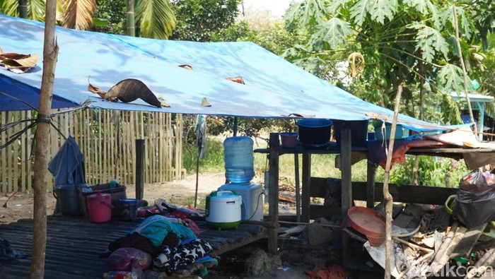 Potret sudung, gubuk tempat tinggal Orag Rimba di Desa Mentawak, Merangin