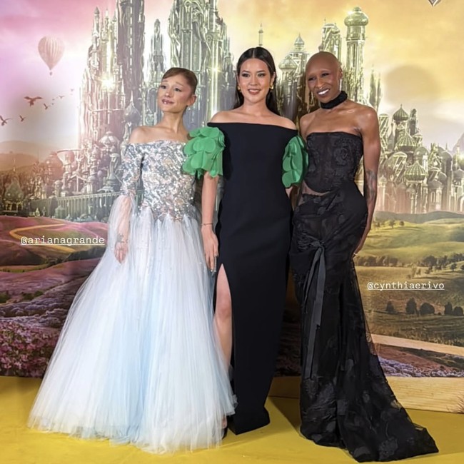 Foto: Raisa Ketemu Ariana Grande di Premier Wicked 2, Anggun Pakai Gaun Hitam