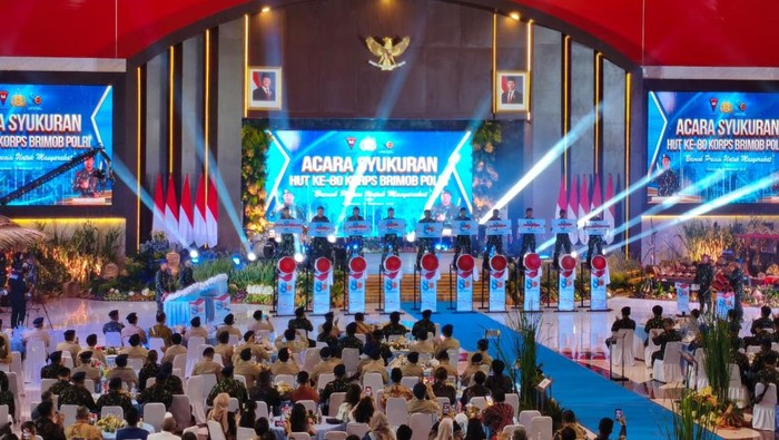 Syukuran HUT ke-80 Brimob (Kurniawan/detikcom)