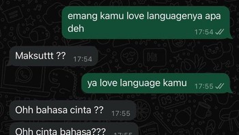 Tanya jawab soal love langguag. Foto: X.com/@adelweisx