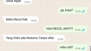 Perkara video call alias recol wkwkwk. Foto: X.com/@adelweisx