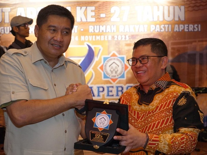 Menteri Perumahan dan Kawasan Permukiman (PKP) Maruarar Sirait (Ara) dan Ketua Umum DPP Apersi Junaidi Abdillah