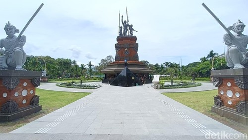 Penampakan Monumen Perjuangan Puputan Badung sesudah direnovasi. (Foto: Ni Made Lastri Karsiani Putri/detikBali)