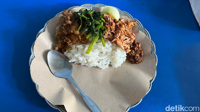 Warung Nasi Serelemo Bolot di Jalan Sutomo Gang 8, Banjar Gerenceng, Denpasar Utara, Denpasar, Sabtu (15/11/2025). (Rizki Setyo Samudero)