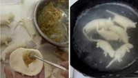 Niat hati mau masak sup dumpling, tapi kok dumplingnya bentuk tikus? Apalagi ketika direbus, tampilannya semakin mirip tikus mengambang. Hiiii! Foto: Bored Panda