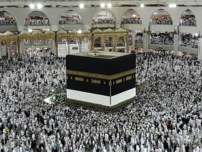 Kaaba in mecca during hajj season