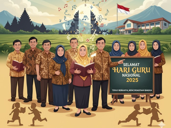 ILUSTRASI HARI GURU NASIONAL 2025.