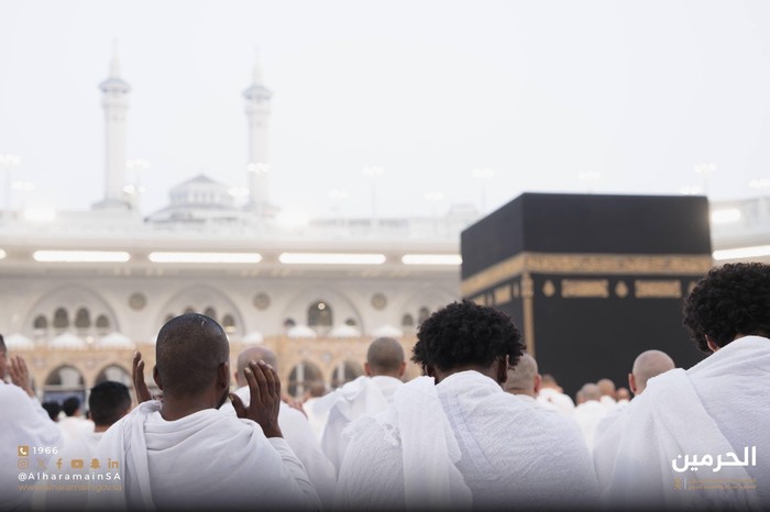 Salat istisqa di Masjidil Haram, Kamis (13/11/2025).