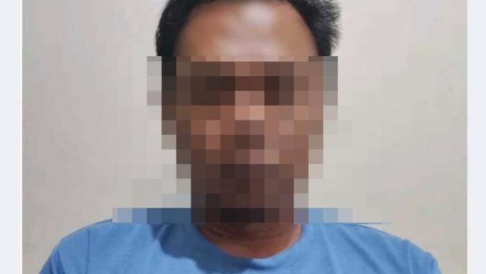 Tampang pelaku yang diduga cabuli remaja 15 tahun.