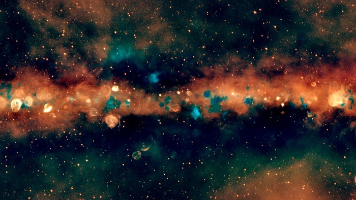 Tempat kematian bintang. Saat mati, bintang meninggalkan awan berkilau yang berisi gas dan energi.