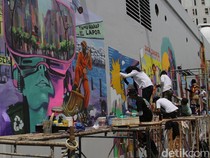 TIM Disulap Jadi Lautan Warna, 20 Seniman Ramaikan Jakarta Mural Festival 2025