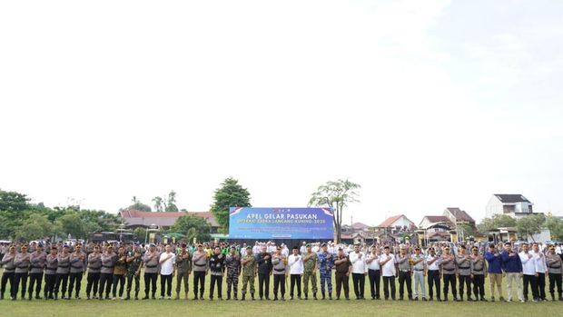Apel Pasukan Operasi Zebra Lancang Kuning 2025 di Polda Riau.