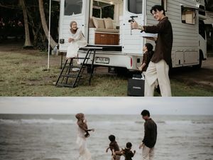 8 Foto Dinda Hauw & Rey Mbayang Rayakan Ultah, Romantis di Tepi Pantai