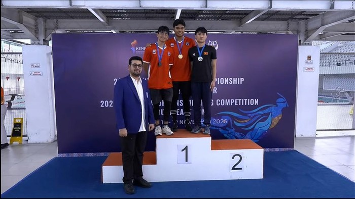 Indonesia sudah mengumpulkan dua medali emas di kategoris senior ajang 2025 CMAS Southeast Asia Championship Finswimming Indoor dan Asian Junior Finswimming Competition - South East Zone. Harbey Hubert Hutasuhut yang menambah medali emas untuk tim Merah-Putih.