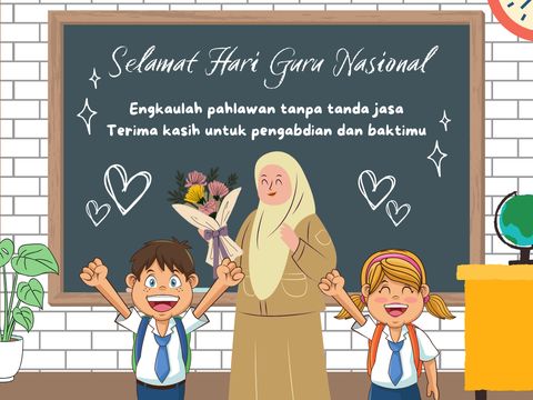 Kartu ucapan Hari Guru Nasional 2025