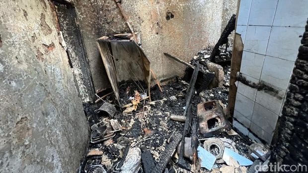 Lokasi kebakaran di Kelurahan Jatipulo, Palmerah, Jakarta Barat (Adhfar/detikcom).