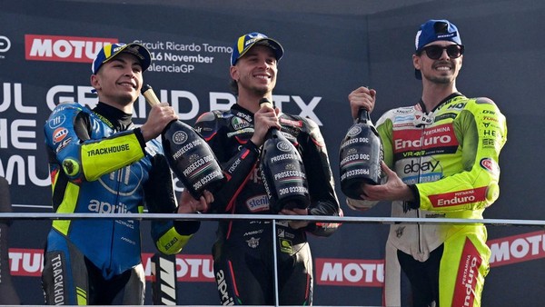 Marco Bezzecchi Tak Terbendung, Tutup Musim MotoGP Valencia dengan Kemenangan Gemilang