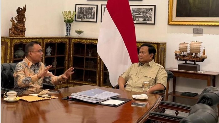 Presiden Prabowo Subianto bertemu empat mata dengan Wakil Ketua DPR Sufmi Dasco Ahmad di Istana Merdeka, Jakarta, Senin (17/11/2025). Pertemuan itu membahas sejumlah hal mulai dari hilirisasi hingga stabilitas politik dan keamanan.