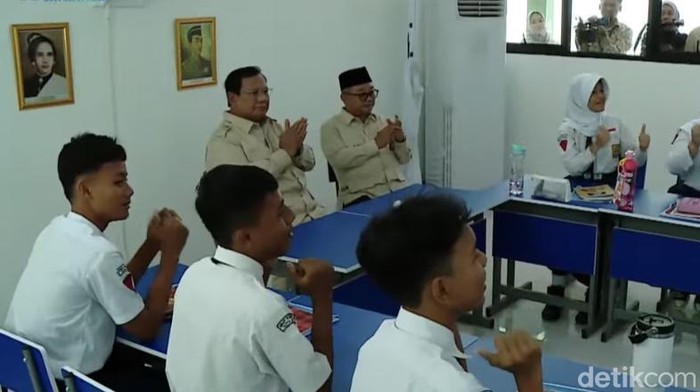 Prabowo Subianto di SMPN 4 Bekasi