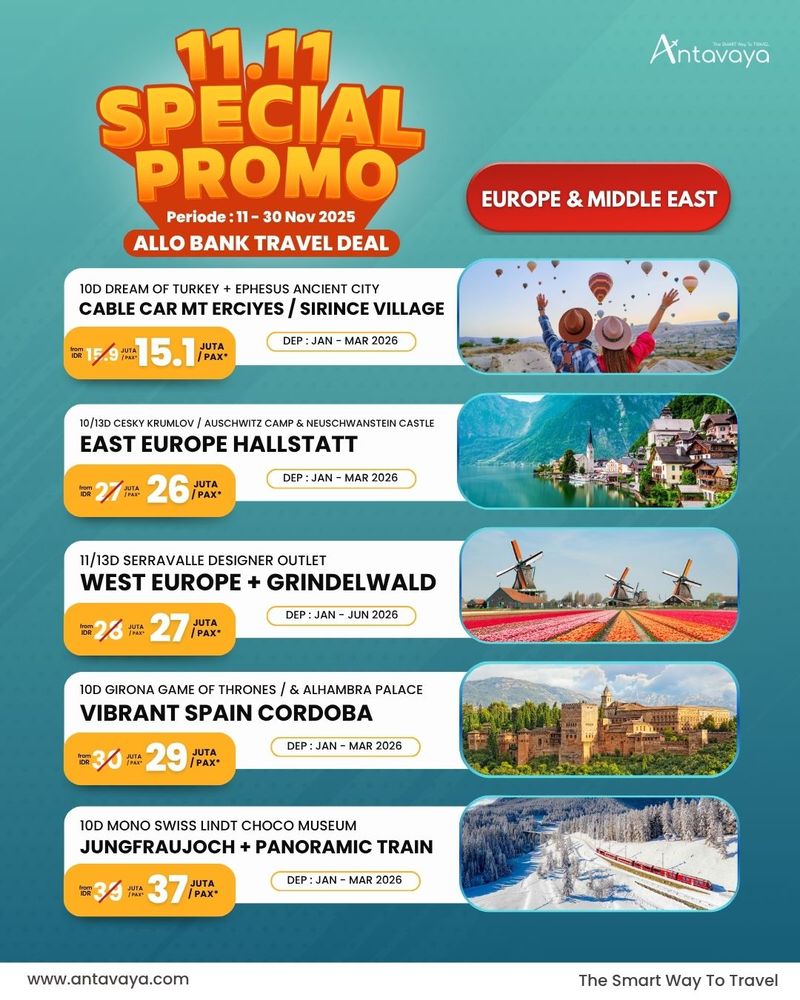 Promo 11.11 Antavaya Promo Liburan ke Korea dan Destinasi Impian