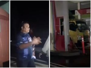 Warga Lampung Timur Gerebek Truk Ngecor BBM di SPBU