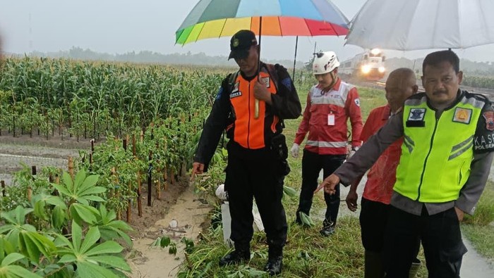 Lokasi ditemukannya pria tanpa identitas yang tertemper KA di Kecamatan Toroh, Kabupaten Grobogan, Senin (17/11/2025) sore.