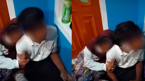 Video sepasang anak di Lombok yang diduga ngebet menikah viral di medsos. (Foto: Tangkapan layar video viral)