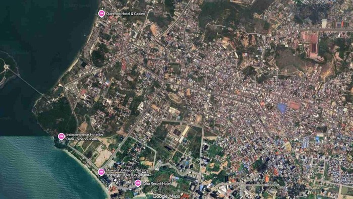 Citra satelit Kota Sihanoukville, Kamboja