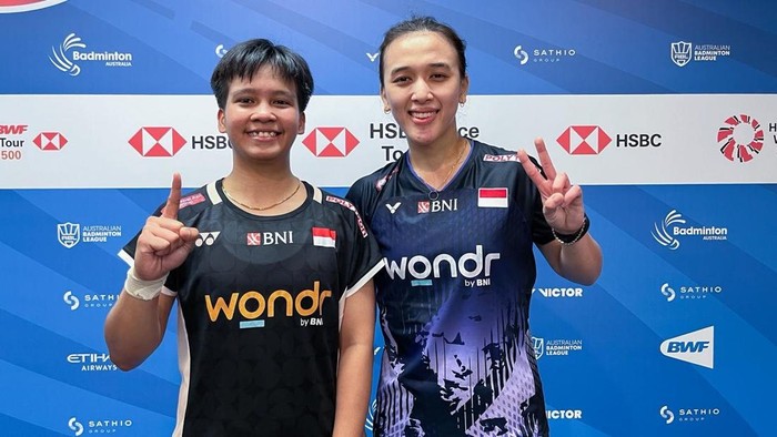 Febriana Dwipuji Kusuma/Meilysa Trias Puspitasari tampil di babak 32 besar Australia Open pada Selasa (18/11/2025). Di laga perdana ini, mereka berhasil mengalahkan ganda putri India Treesa Jolly/Gayatri G. Pullela.
