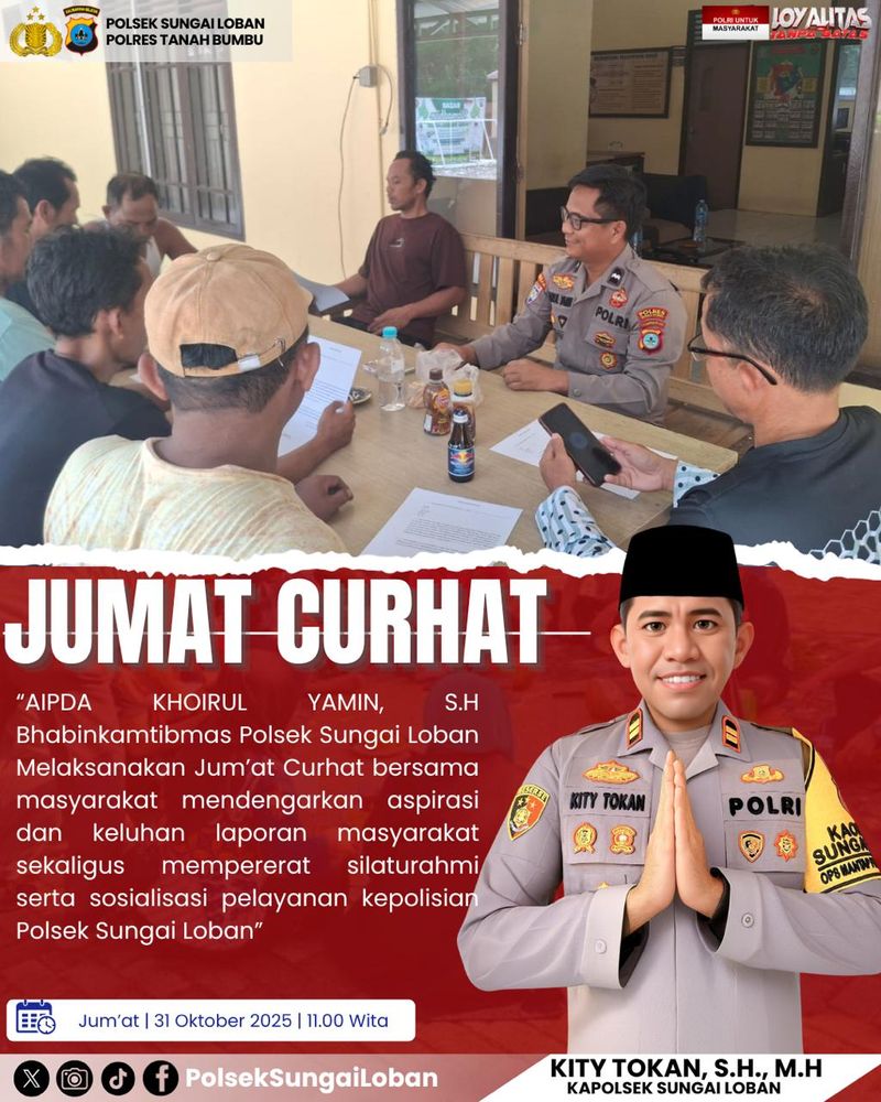 Kapolsek Sungai Loban, Iptu Kity Tokan