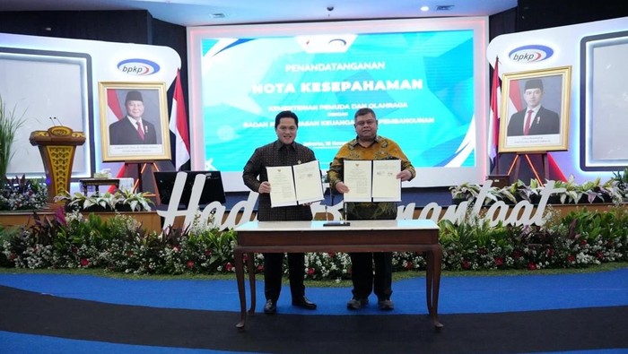 Menpora Erick Thohir dan Kepala BPKP Muhammad Yusuf Ateh