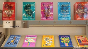 Toko buku yang dikurasi oleh Melissa, menampilkan berbagai buku berbahasa Inggris yang didistribusikan oleh Water Lily. Foto: Tia Agnes/ detikcom