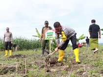 Lestarikan Hutan, Polres Grobogan Tanam 1.100 Pohon di Lebengjumuk-Lebak