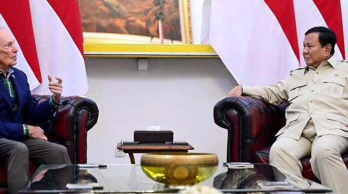 Presiden Prabowo Subianto bertemu dengan miliarder ternama dunia sekaligus pendiri Bloomberg LP, Michael Bloomberg. (Dok. Instagram Sekretariat Kabinet)