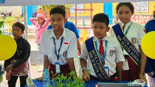 Anak-anak SD di Sorong Papua mampu unjuk gigi ketika ditantang dalam membuat proyek STEM (Science, Technology, Engineering dan Mathematics)