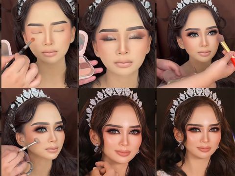 Before-After Makeup Pengantin Makeup artist (MUA) ini mengunggah video transformasi makeup berhasil bikin pangling, unggahan tersebut langsung viral di media sosial.