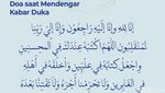 Doa Mendengar Kabar Duka