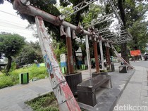 Halte di Jalan Putri Hijau Medan Lapuk-Berkarat, Warga: Nggak Bisa Berteduh