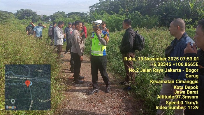 Lokasi lansia tewes usai terjatuh ke sungai di Depok