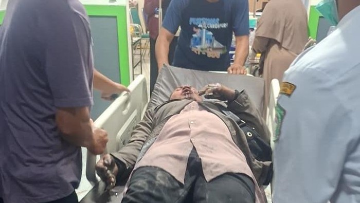 Pasutri asal Desa Maron, Kediri mengalami luka bakar akibat awan panas Semeru saat melintas Gladak Perak.