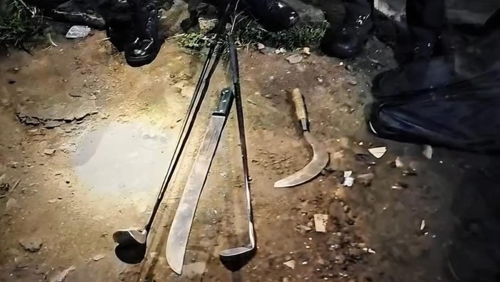 Sajam disita dari remaja Bogor diduga hendak tawuran. (dok. ist)