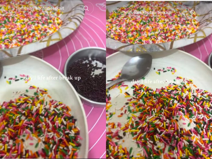 Wanita Ini Pisahkan Meses Warna-Warni hingga 2 Jam usai Putus Cinta.