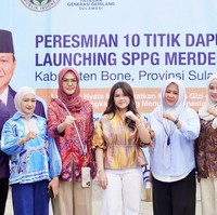 Begini penampilannya dalam acara peresmian 10 titik dapur MBG di Sulawesi Selatan. Foto: Instagram @yasir_machmud