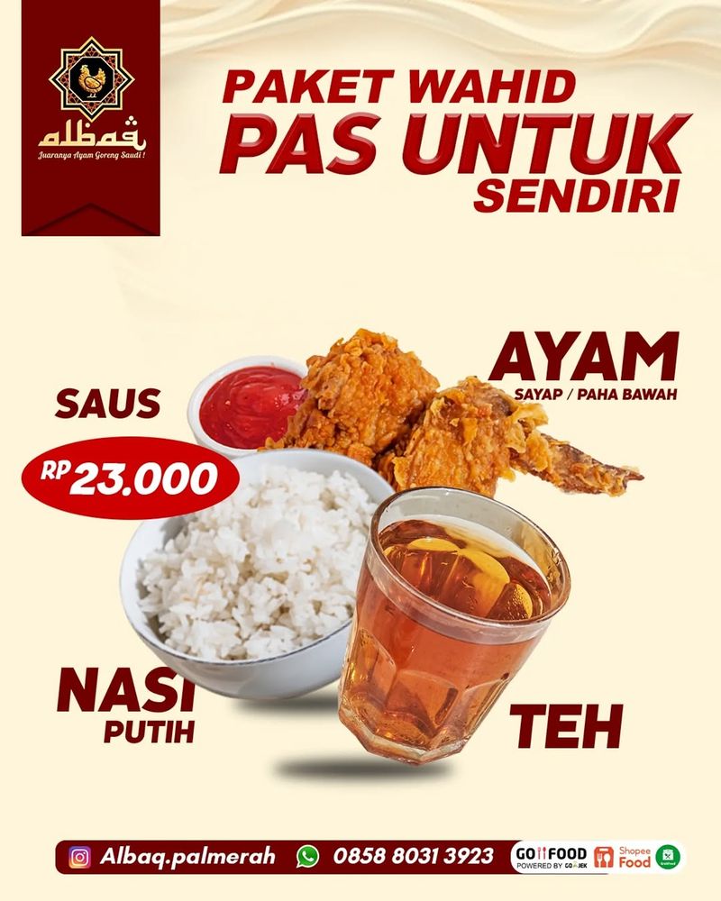Ayam goreng crispy Timur Tengah di Jakarta Ayam goreng crispy Timur Tengah di Jakarta