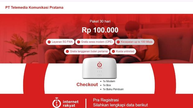 Cara daftar Internet Rakyat